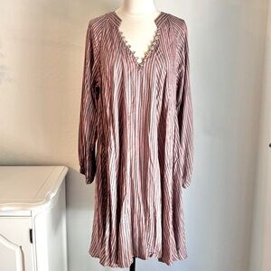 Natalie Martin Fiore Short Dress Muted Stripe, Medium, NWT